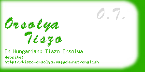 orsolya tiszo business card